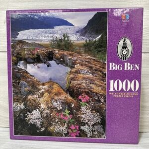 BIG BEN 1000PC Puzzle 20x26" Milton Bradley Unexpected Beauty Mendenhall AK 1997